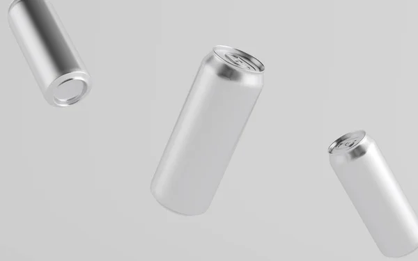 16 ons. / 500ml Alüminyum Bira / Soda / Enerji İçeceği Mokup Yapabilir - Üç Yüzen Teneke. 3B Görüntü