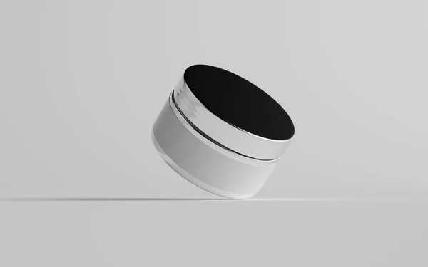 Aluminium Kosmetikdose Mockup One Jar Leeres Etikett Illustration — Stockfoto