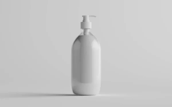 Transparent Plastic Pump Bottle Mock Liquid Soap Shampoo Dispenser One — 스톡 사진