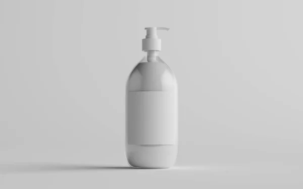 Transparent Plast Pump Bottle Mock Flytande Tvål Schampo Dispenser Flaska — Stockfoto