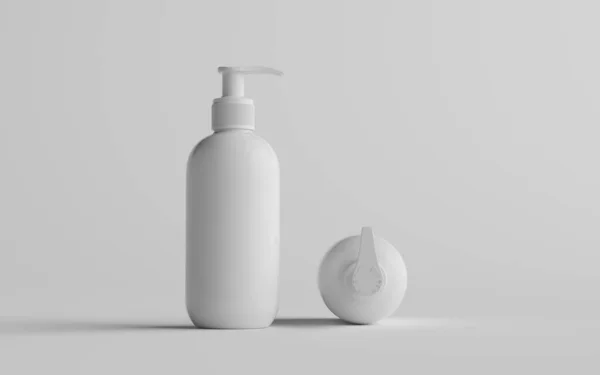 Garrafa Bomba Plástico Branco Mock Sabão Líquido Desinfetante Shampoo Dispenser — Fotografia de Stock
