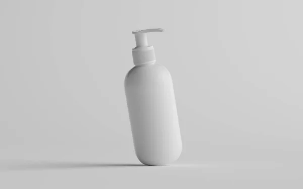 Garrafa Bomba Plástico Branco Mock Sabão Líquido Desinfetante Dispensador Champô — Fotografia de Stock