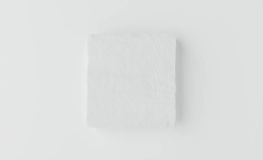 Ürün Podyumu - Beyaz Meydan Podyumu, Beyaz Arkaplan, Düz Yerde 3D Görüntü