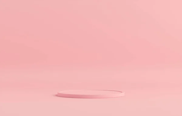 产品Podium Pink Podium 粉红背景 3D说明 — 图库照片