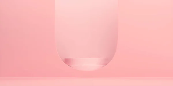 stock image Product Podium - Pink Podium, Pink Background. 3D Illustration