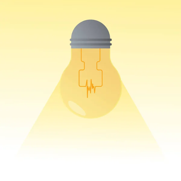 Glödlampa Vektor Belysande Kreativitet Och Innovation — Stock vektor