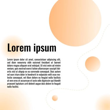 Soyut turuncu gradyan arkaplan ile sosyal medya şablonu tasarımı