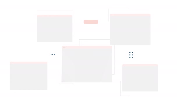 抽象的な幾何学的な白と灰色の背景 ベクトルイラスト 4Kリゾリューションループ — ストック動画