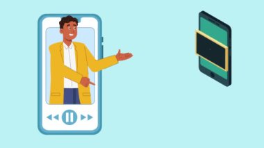 Çevrimiçi öğrenme platformu, çevrimiçi dersler 2d açıklayıcı animasyon 4k