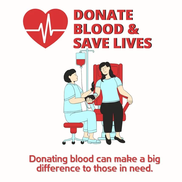 Kalp sembollü kan bağışı posteri.