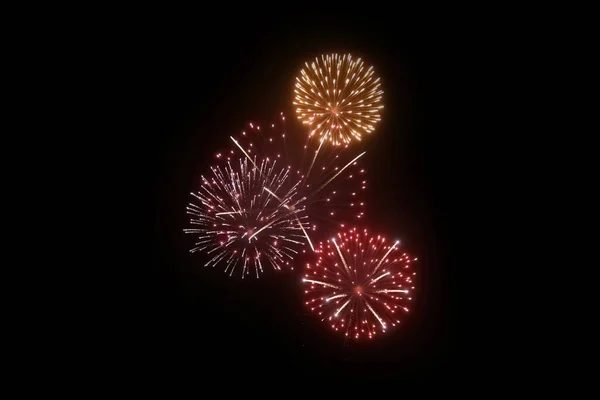 Farbenfrohes Feuerwerk Auf Einem Hintergrund — Stockfoto