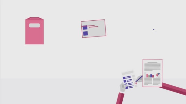 Olarak Hazırlanan Çok Amaçlı Kullanım Için Açıklayıcı Animasyon Bilgi Arkaplanı — Stok video