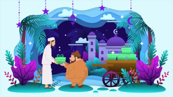 イード ムバラク イードお祝いアニメーション 宗教的なストック映像 イスラムイベント イード フィトル ストック映像 — ストック動画