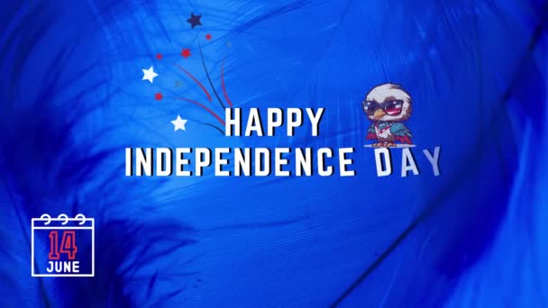 Den Nezávislosti Červenec Usa Amerika Spojené Státy Americké Svátky Stock — Stock video