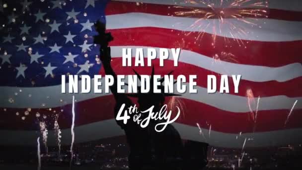 Dzień Niepodległości Lipca Usa Ameryka Stany Zjednoczone Ameryki Wydarzenia Świąteczne — Wideo stockowe