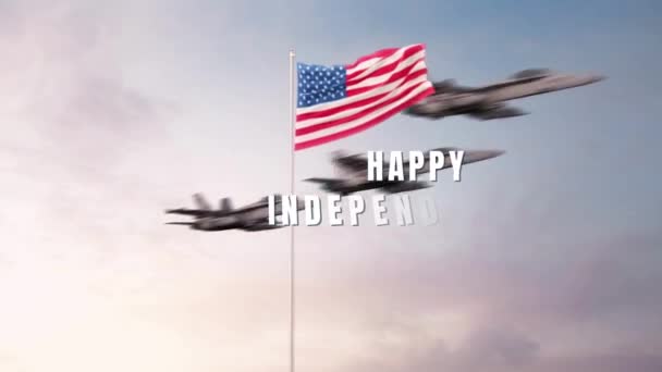 День Независимости Июля Сша Соединенные Штаты Америки Праздничные События Фондовые — стоковое видео