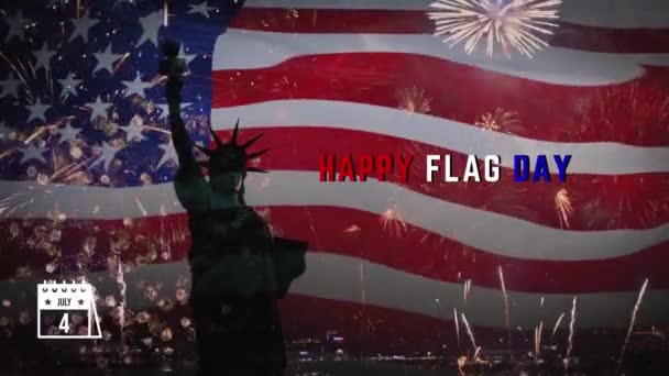 独立記念日 7月4日 アメリカ アメリカ 休日のイベントのストック画像やソーシャルメディアテンプレート — ストック動画