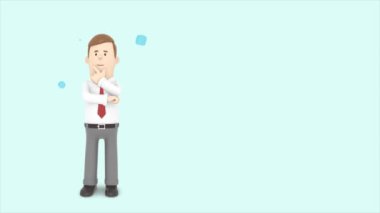 Elleri açık iş adamının vektör çizimi.