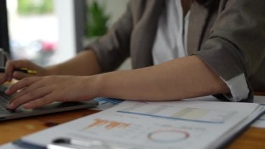 Asyalı İş Kadını ya da Muhasebeci, hesap makinesi, hesap, denetim ve tasarruf kavramında hesap ve evrak işleriyle matematik ve analiz yapar.