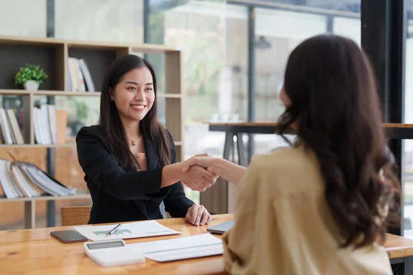 stock image Business people handshake. Successful businessmen handshaking after good deal. Finishing up meeting concept.