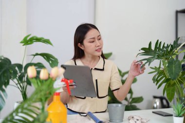 Bir bahçıvan bitkisini inceliyor ve not alıyor. Bahçıvanlığa olan sevgisini modern tekniklerle mükemmel bir şekilde birleştirerek rahat bir ortamda yaşıyor..