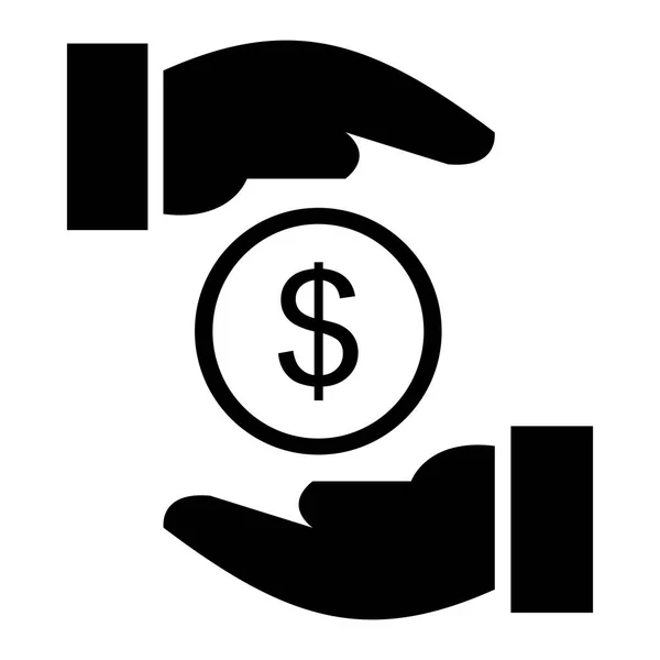 Ilustração Mão Segurando Sinal Dólar — Fotografia de Stock