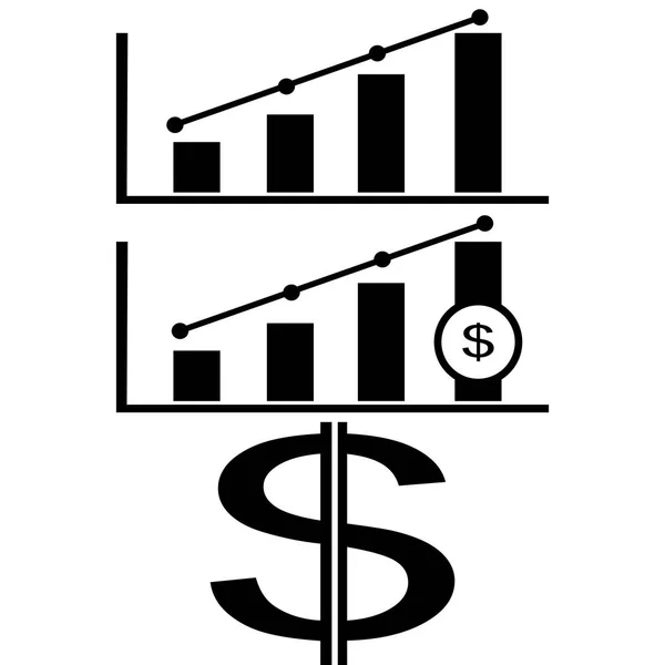 Illustrazione Set Icone Grafico Business — Foto Stock