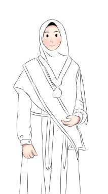 Bu büyüleyici illüstrasyonda eğitimsel yolculuğunda önemli bir kilometre taşı kazanmış peçeli bir kadın yer alıyor. Mezuniyet elbisesi giyip havan topu şapkası takarak kendine güven ve başarı yayıyor.. 