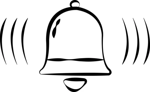 Curved Bell Uneven Color Black Line — Stock Photo, Image