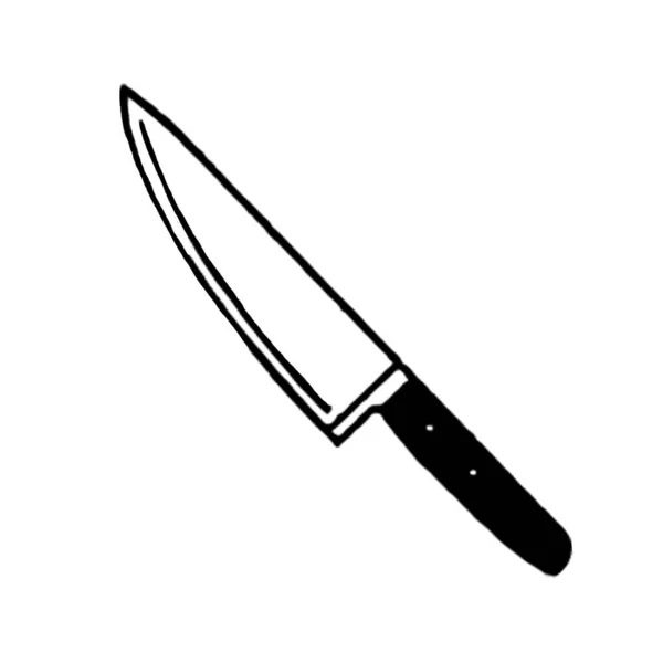 Couteau Rayures Noires — Photo