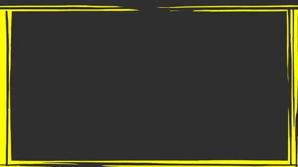 Černé Pozadí Zarámované Žlutou Vůní — Stock fotografie