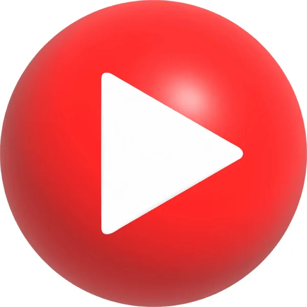Логотип Играет Круге Красный Фон Середине Белого — стоковое фото