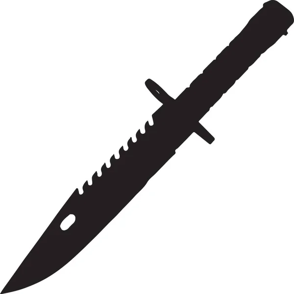 黒と白のストライプナイフ — ストック写真