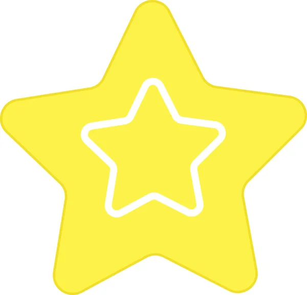 Gul Stjärna Form Med Vit Stjärna Inuti — Stockfoto