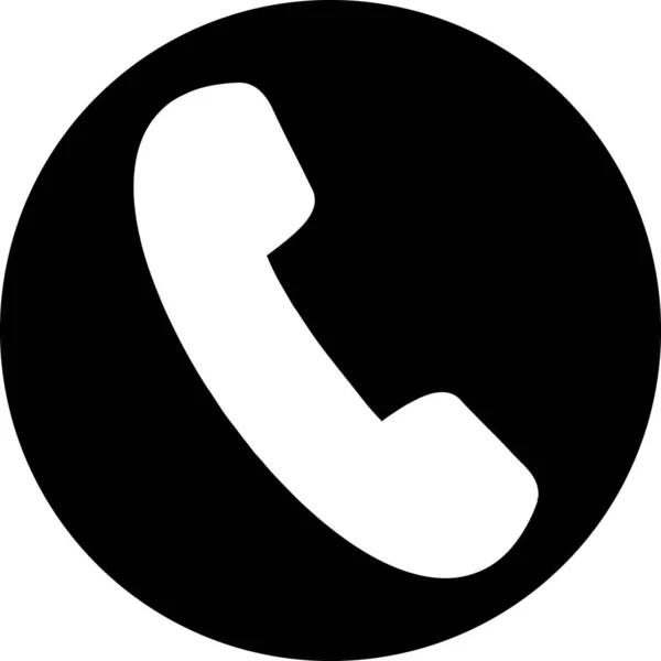 Λευκό Τηλέφωνο Μαύρο Κύκλο — Φωτογραφία Αρχείου
