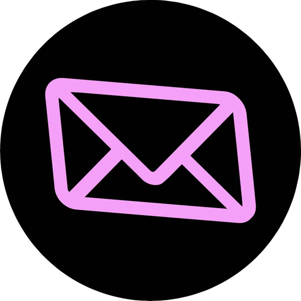 Ιταλικό Ροζ Γράμμα Μαύρο Φόντο Κυκλικό Σχήμα — Φωτογραφία Αρχείου