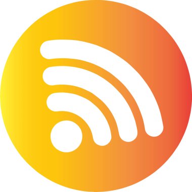 Siyah-beyaz italik kablosuz ağ sinyali görüntüsü.