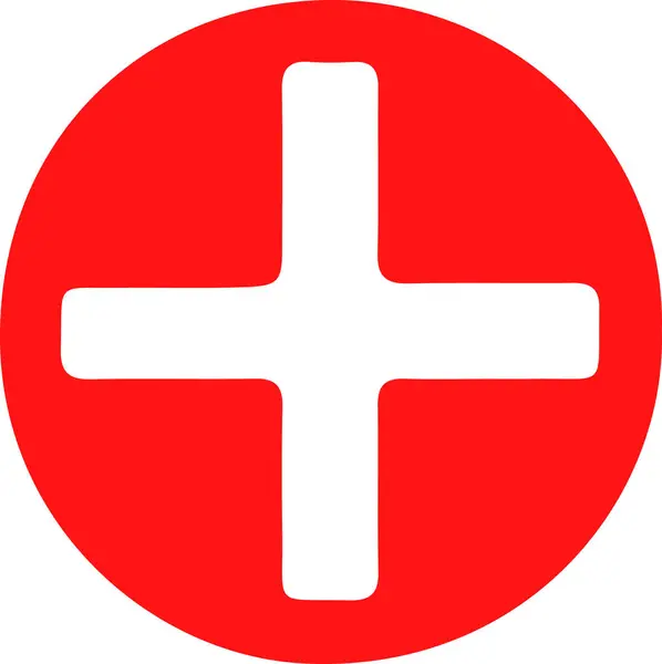 Marcatore Cerchio Nero Una Croce Bianca Centro — Foto Stock