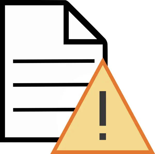 Symbols Displayed Warning Sign Document File — Stock Photo, Image