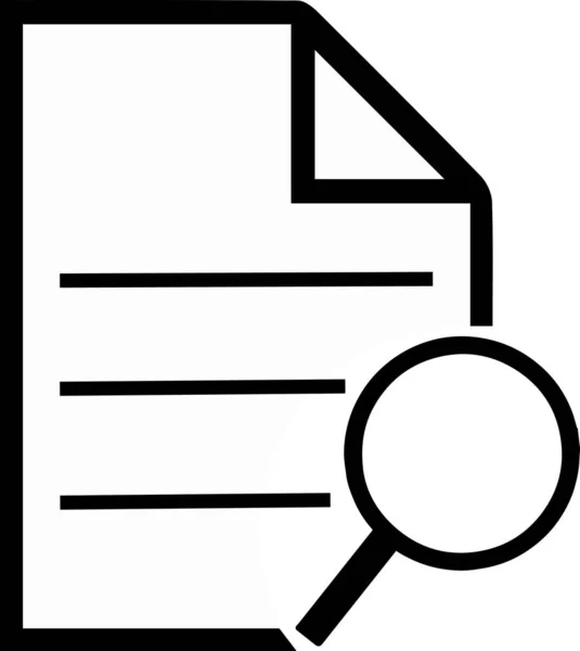 Symboly Zobrazené Značce Lupy Souboru Dokumentu — Stock fotografie