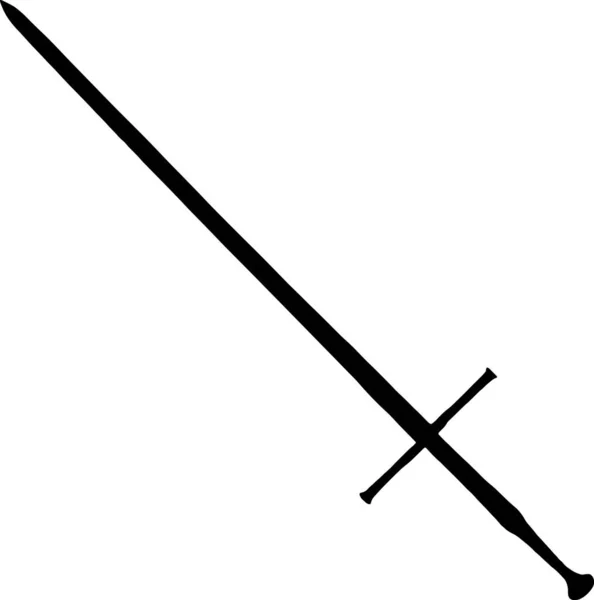 Espada Boran Velha Espada Negra Fundo Branco — Fotografia de Stock