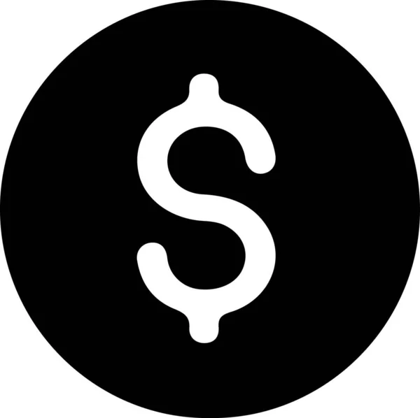 Символ Чорно Білої Доларової Валюти — стокове фото