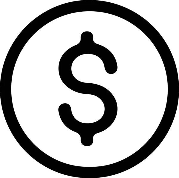 Dólar Preto Branco Símbolo Moeda — Fotografia de Stock