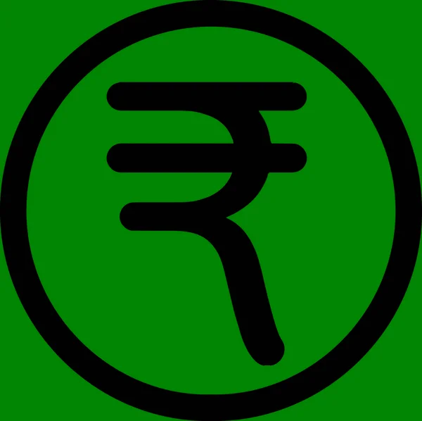 Black White Indian Currency Symbol — Stock Photo, Image