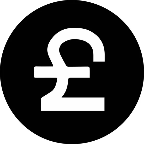 Black White Pon Currency Symbol — Stock Photo, Image