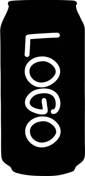 Černobílé Plechovky Mají Logo Středu Plechovky — Stock fotografie