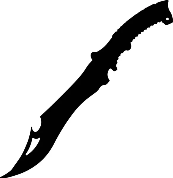 Нож Красивым Рисунком Черно Белом — стоковое фото