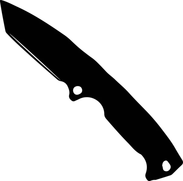 黒と白の形をした小さなナイフ — ストック写真