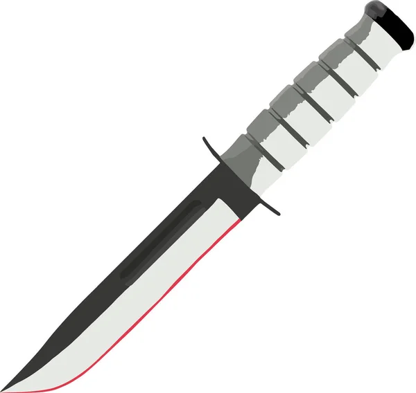 Bílý Nůž Bílá Rukojeť Ostrá Červená Čepel — Stock fotografie