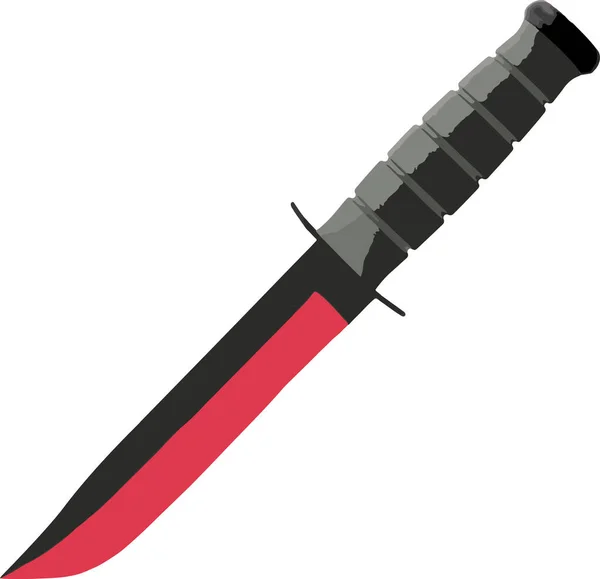 Κόκκινο Μαύρο Μαχαίρι Μαύρη Λαβή Κοφτερή Λεπίδα — Φωτογραφία Αρχείου